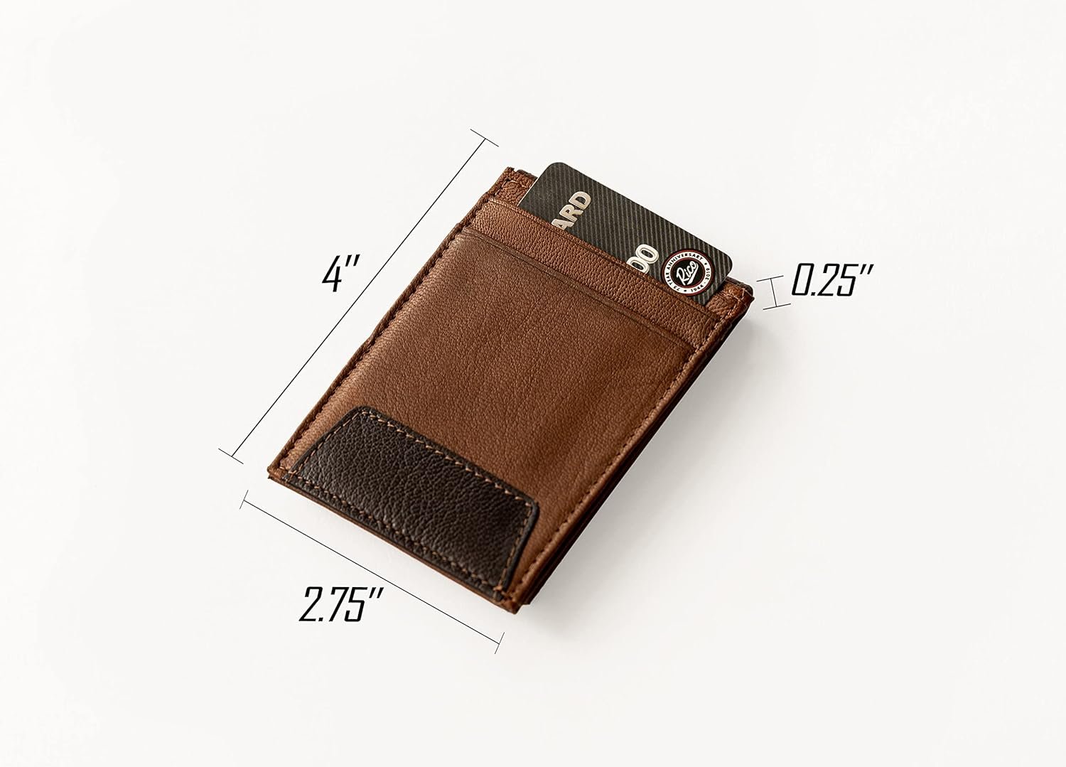 New York Knicks Premium Black Leather Wallet, Front Pocket Magnetic Money Clip, Laser Engraved, Vegan
